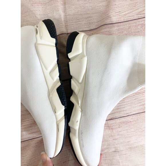 Balenciaga Men's White Speed Cloth Trainers Boots - 11 - Picture 2 of 14